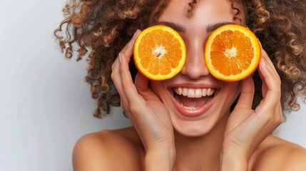 Woman with Orange Halves