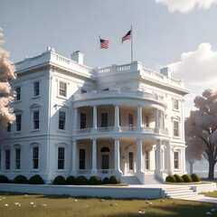 Naklejka premium the white house