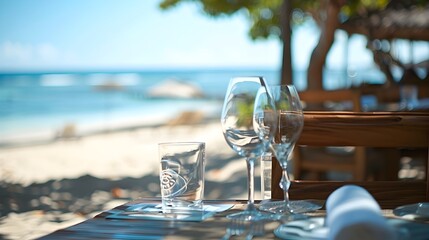 Sand-Embedded Restaurant Menu Echoes Seaside Culinary Delights