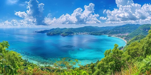 Phuket in Thailand skyline panoramic view