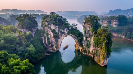 The scenic spots, China are clear and beautiful