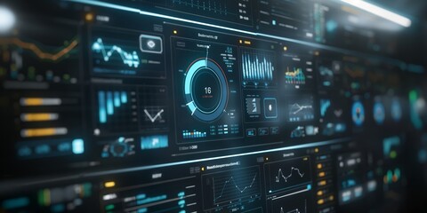 Obraz premium Digital backdround ideal for technological operations, neural networks, AI, data transmission and encryption, digital archives, scientific research