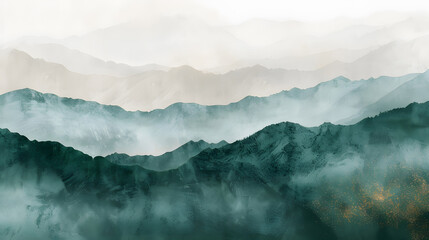 Misty Mountain Serenity: A Gradient Texture for Tranquil Designs