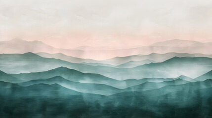 Misty Mountain Serenity: A Gradient Texture for Tranquil Designs