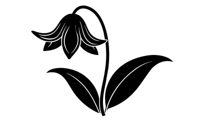 bluebell flower vector silhouette illustration