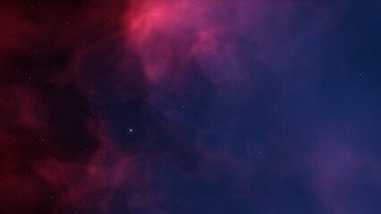 Space background. Nice clean colorful nebula with star field. 3D rendering
