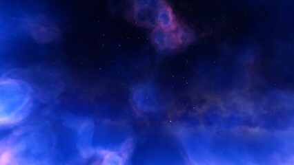 Space background. Nice clean colorful nebula with star field. 3D rendering
