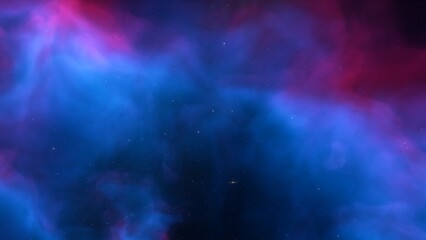 Space background. Nice clean colorful nebula with star field. 3D rendering

