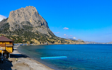 Bay with clear water near Mount Koba-Kaya, Novyi Svet, Crimea