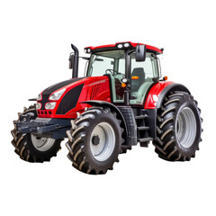 isolated white background of tractor