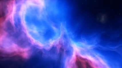 Space background. Nice clean colorful nebula with star field. 3D rendering
