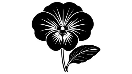  nasturtium flower vector silhouette illustration 