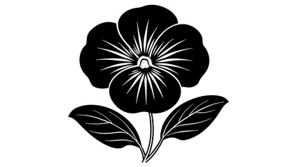  nasturtium flower vector silhouette illustration 