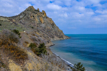 Karadag, view of the mountains of the ancient volcano Karadag
