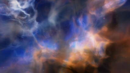 Universe filled with stars, nebula and galaxy
