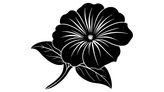 black flower with white details on white clip art preview