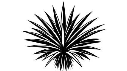  yucca flower vector silhouette illustration