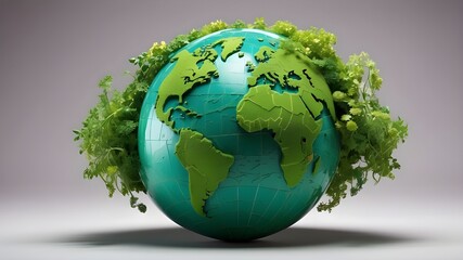 preserve the idea of a green planet with this Earth Day green globe.