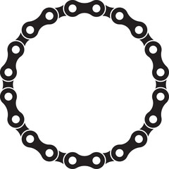 Bicycle Chain Border Frame. Ideal for vintage label or logo designs.