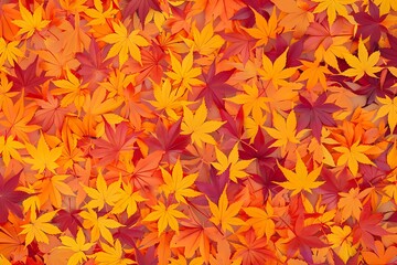 autumn red yellow texture or background with autumn leaves