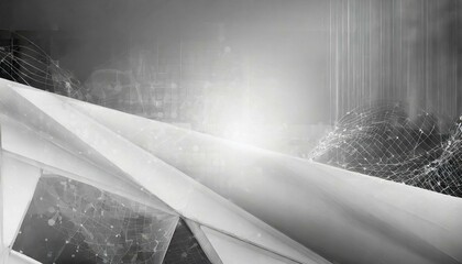 Technology banner; light painting; digital hologram; lines background