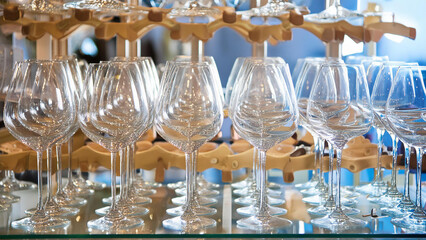 champagne glasses on the table