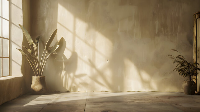 empty room with a rustic natural look