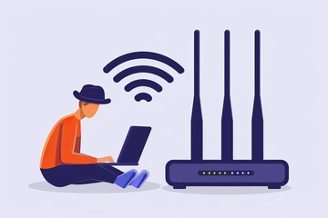 Modern network infrastructure displaying interconnected devices, emphasizing the complexity and scope of digital communications