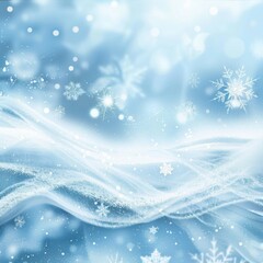 A serene winter background with delicate snowflakes and a soft swirling pattern, capturing the essence of a peaceful winter wonderland.