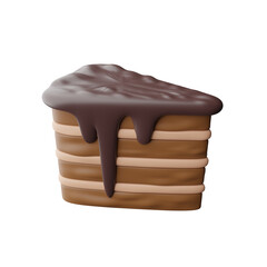 Cake 3d illustration