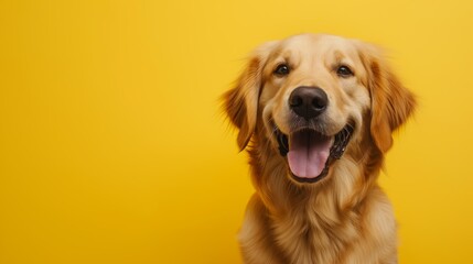 Happy Golden Retriever / Portrait of a cute dog