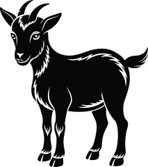 Pygmy goat Silhouette Vector illustration design