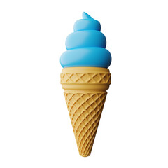 Ice cream 3d illustration