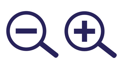 Fototapeta premium zoom out and zoom in icon