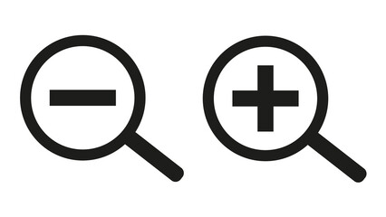 Fototapeta premium zoom out and zoom in icon