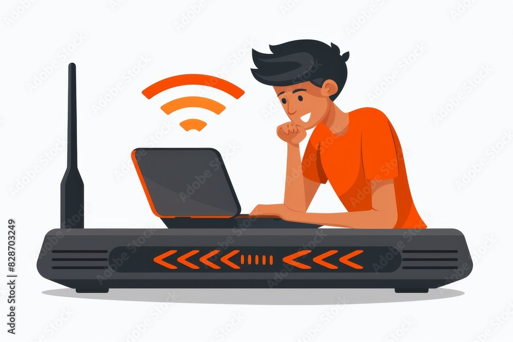 Poster frustrated user with connectivity issues, highlighting the challenges of maintaining stable internet