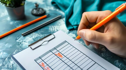 Visualize a flat design of an HR compliance checklist