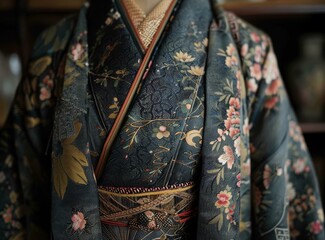 A kimono with a floral pattern