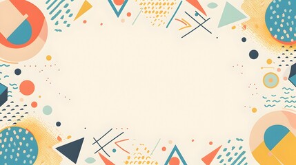 Obraz premium Colorful Geometric Shapes and Patterns Forming a Dynamic Abstract Background for Design