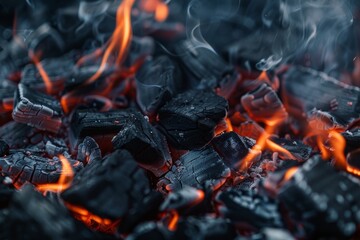 Intense flames of jet-black fire for a striking visual impact