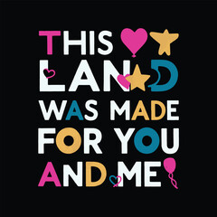 mother land typography  t-shirt design
