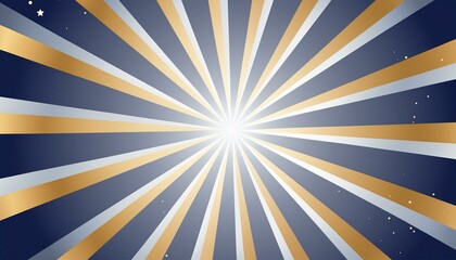 Obraz premium Gold abstract rays background presentation design template with light grey gradient sun burst shape pattern for comic book