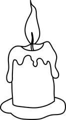 hand drawn halloween candles