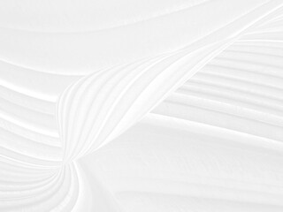 Clean fashion woven beautiful soft fabric abstract smooth curve shape decorative textile white background