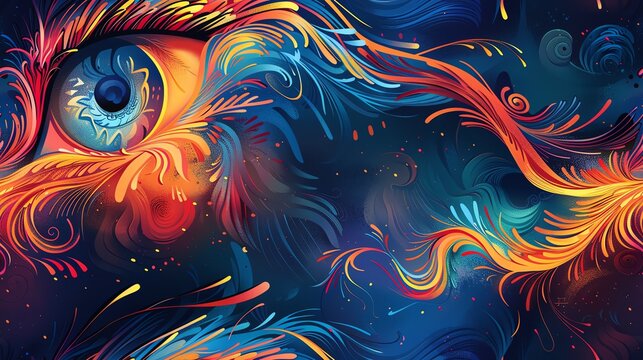 Design a mystical creature in a minimalist style from a worms-eye-view angle