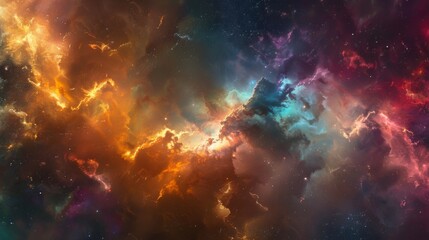 Naklejka premium Cosmos background with stardust, nebula and stars. Galaxy backdrop. Infinite universe, milky way