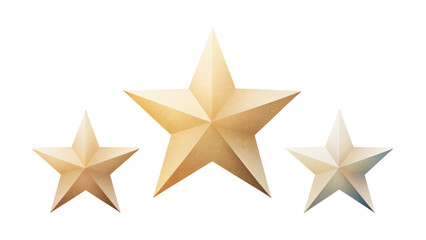 Obraz premium A shiny gold 3D star floats against a crisp white background
