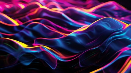 A colorful wave of light is displayed in the image