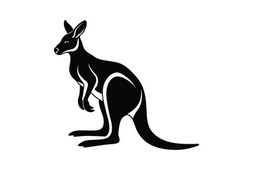 Wallaby Silhouette Vector illustration design