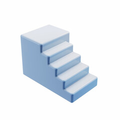 stairs icon in 3D style on a white background